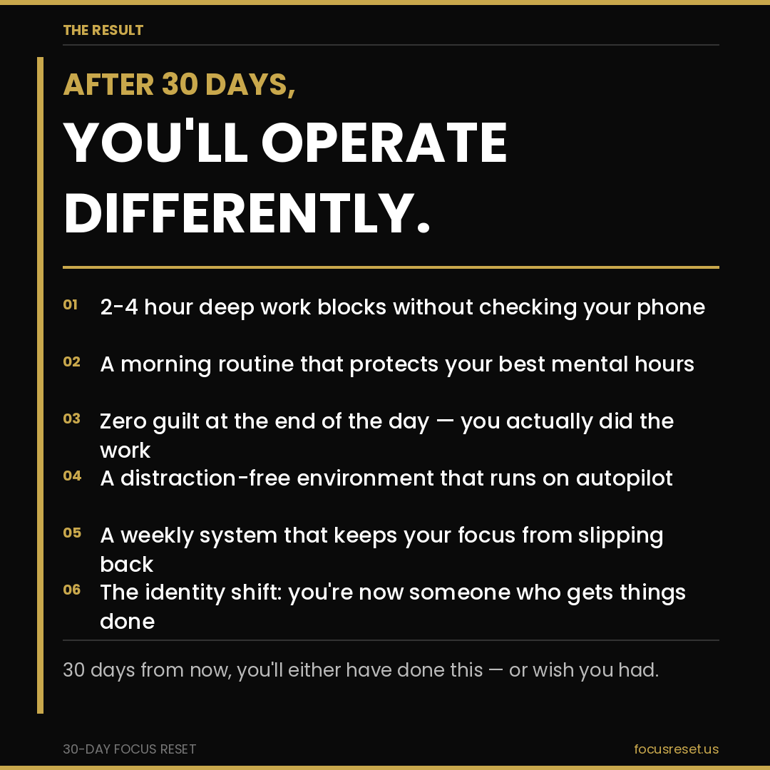 30-Day Focus Reset